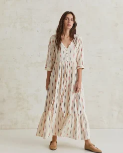 YERSE Dresses And Jumpsuits^Long Print Dress Ecru