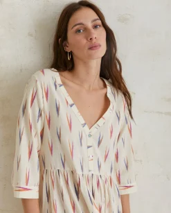 YERSE Dresses And Jumpsuits^Long Print Dress Ecru