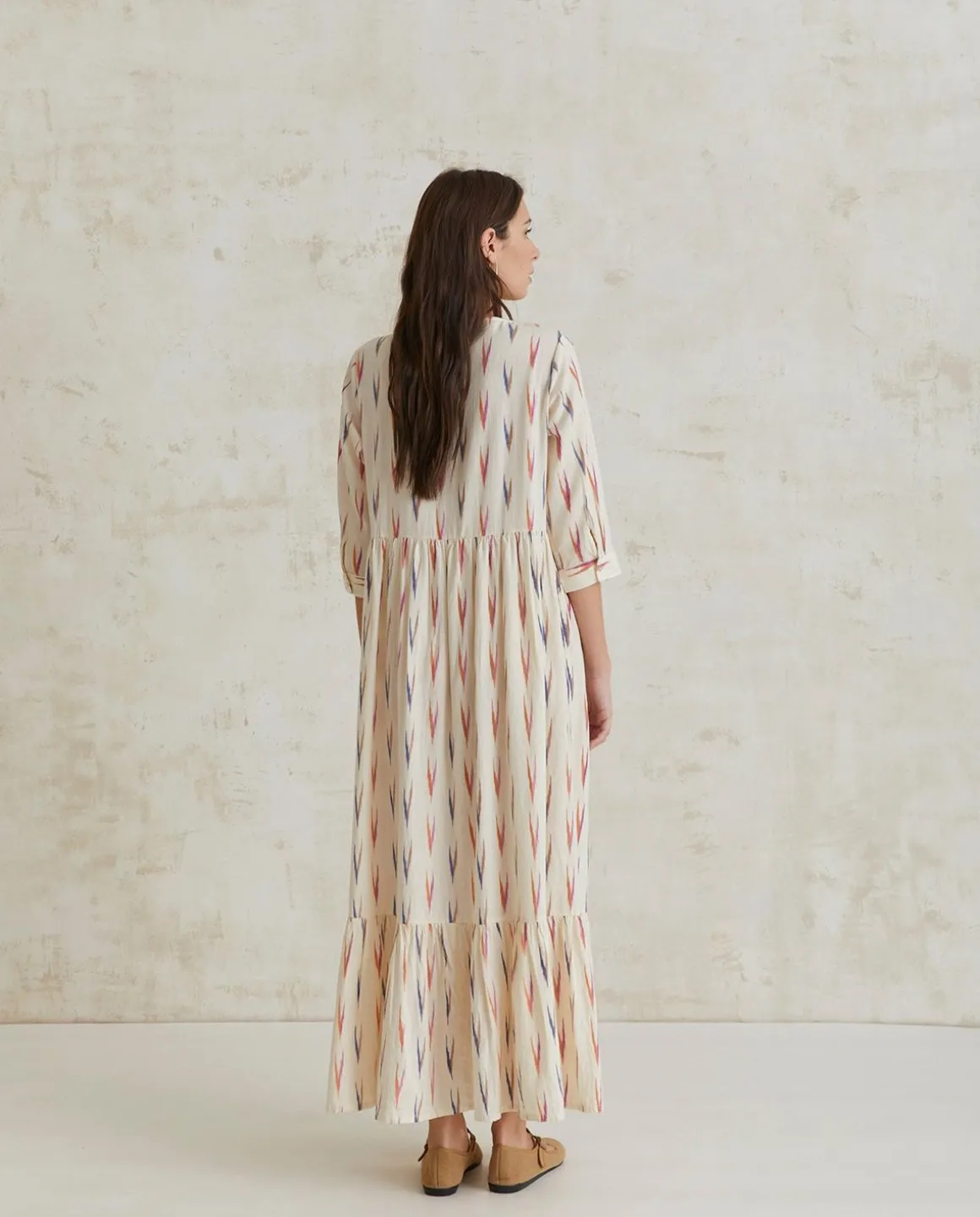 YERSE Dresses And Jumpsuits^Long Print Dress Ecru