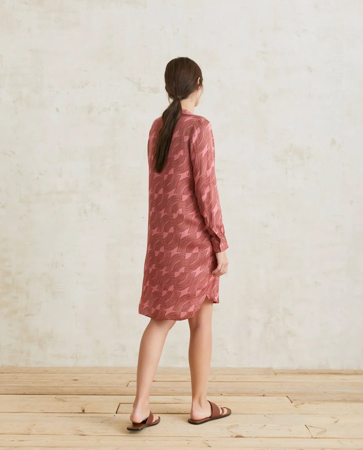 YERSE Dresses And Jumpsuits^Long-Sleeve Sateen Dress Pink