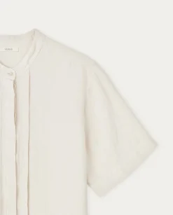 YERSE Shirts And Blouses^Mao-Neck Linen Shirt Ecru