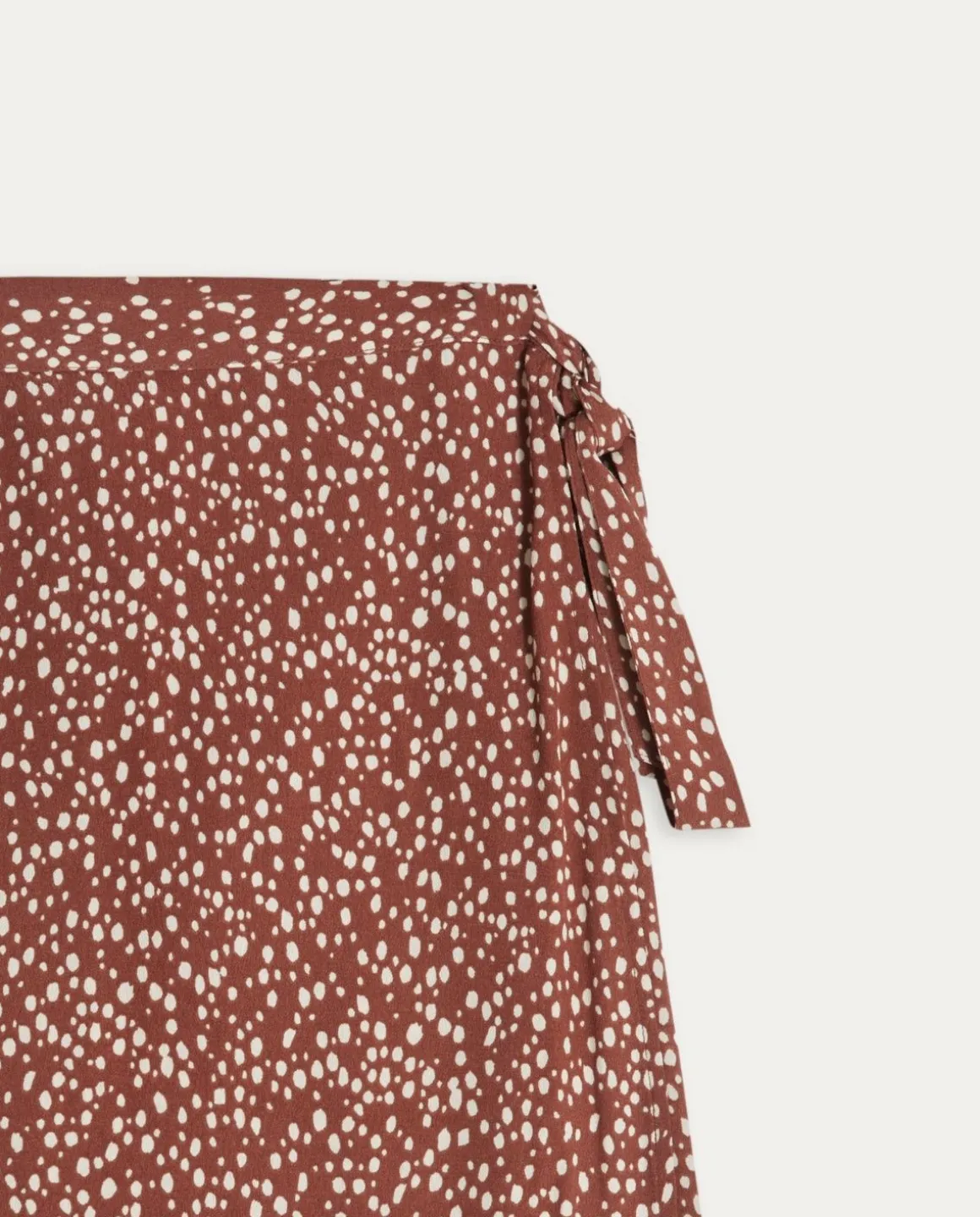 YERSE Skirts^Mini Pareo Skirt Dots Chocolate