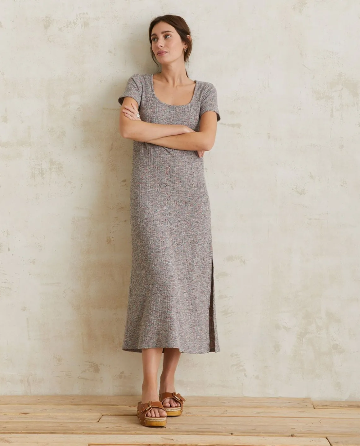 YERSE Dresses And Jumpsuits^Mottled Midi Dress Marbled