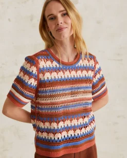 YERSE T- Shirts And Tops^Multicolour Crochet Sweater Tile