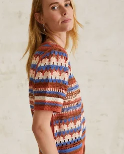 YERSE T- Shirts And Tops^Multicolour Crochet Sweater Tile
