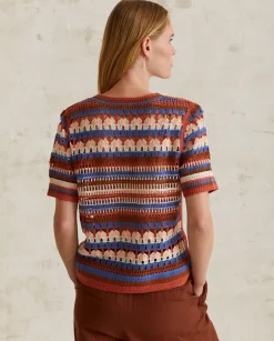YERSE T- Shirts And Tops^Multicolour Crochet Sweater Tile