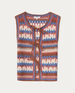 YERSE T- Shirts And Tops^Multicolour Crochet Vest Tile