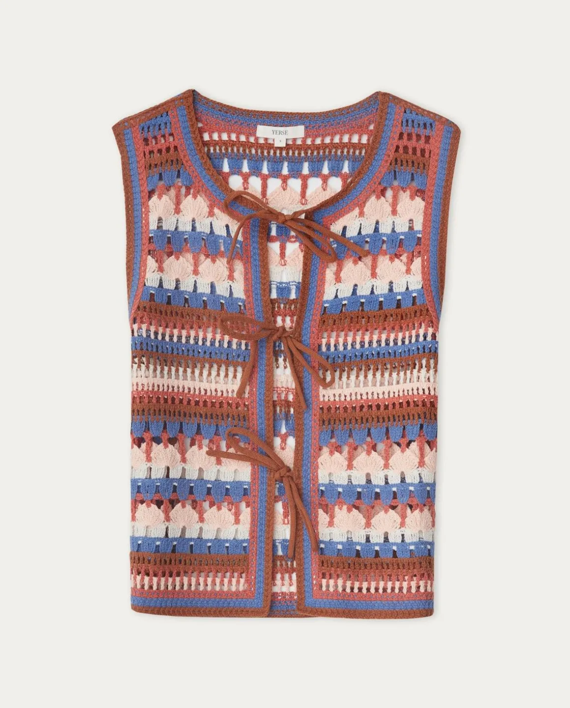 YERSE T- Shirts And Tops^Multicolour Crochet Vest Tile