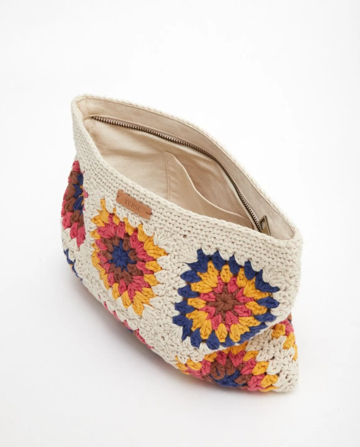 YERSE Bags^Multicoloured Crochet Toiletry Bag