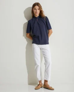 YERSE Shirts And Blouses^Organic-Cotton Blouse Navy