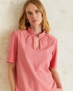 YERSE Shirts And Blouses^Organic-Cotton Blouse Pink