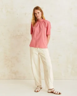 YERSE Shirts And Blouses^Organic-Cotton Blouse Pink