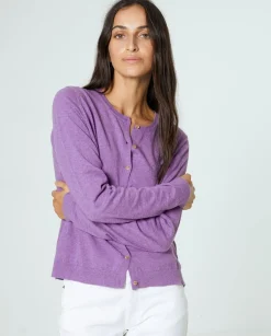 YERSE Sweaters & Cardigans^Organic-Cotton Cardigan Purple