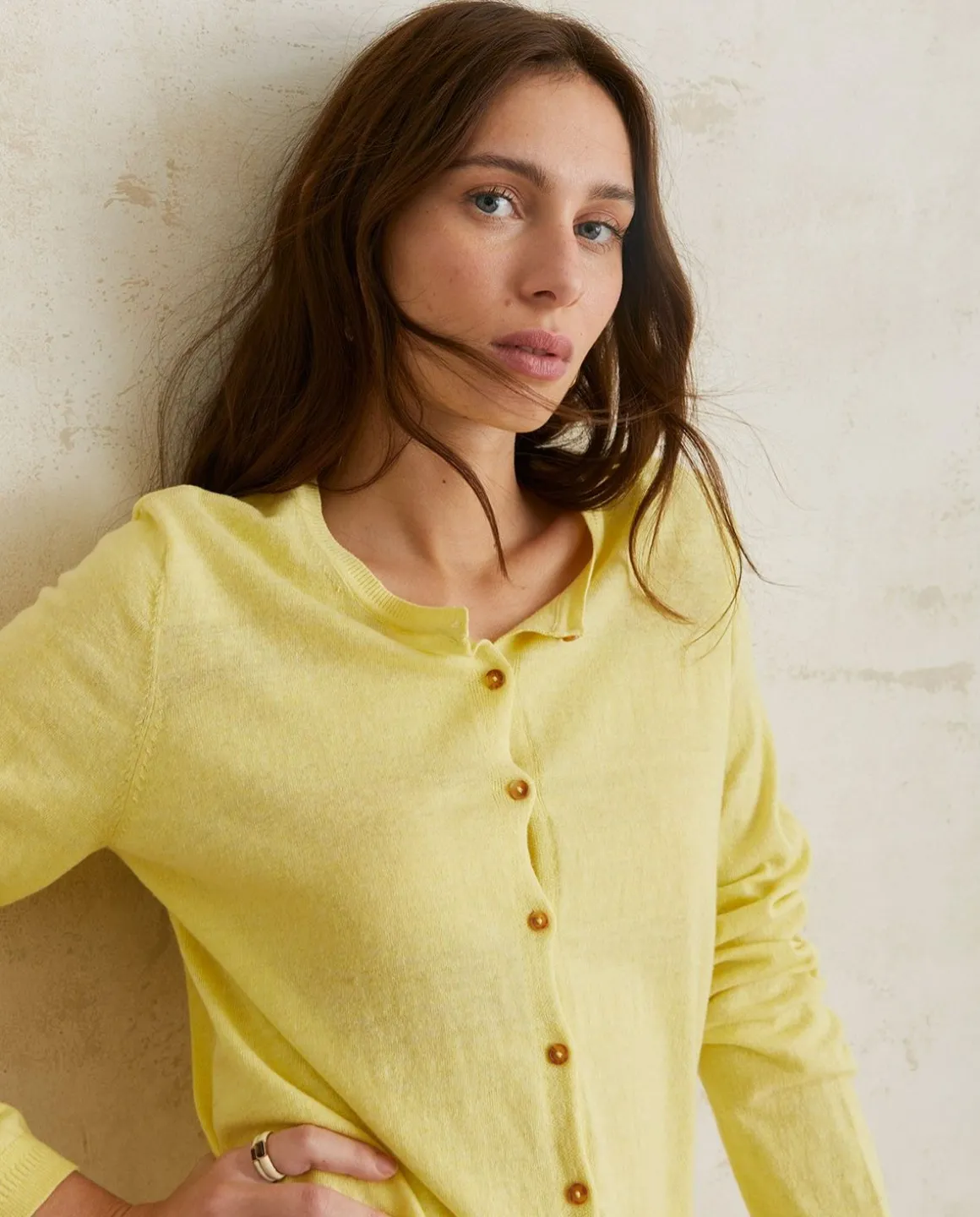 YERSE Sweaters & Cardigans^Organic-Cotton Cardigan Yellow