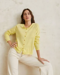 YERSE Sweaters & Cardigans^Organic-Cotton Cardigan Yellow