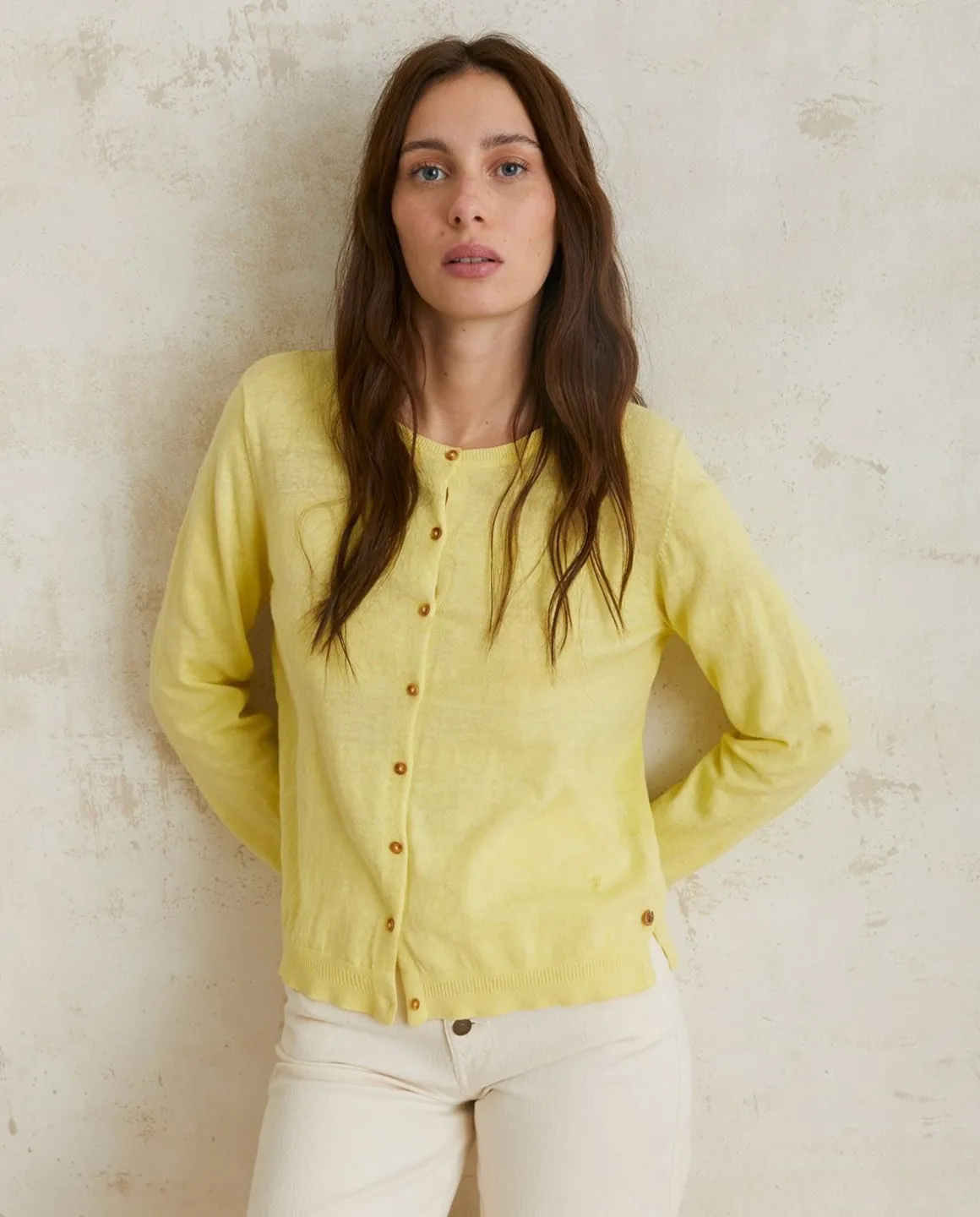 YERSE Sweaters & Cardigans^Organic-Cotton Cardigan Yellow