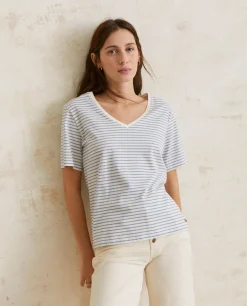 YERSE T- Shirts And Tops^Organic-Cotton T-Shirt Blue Stripes