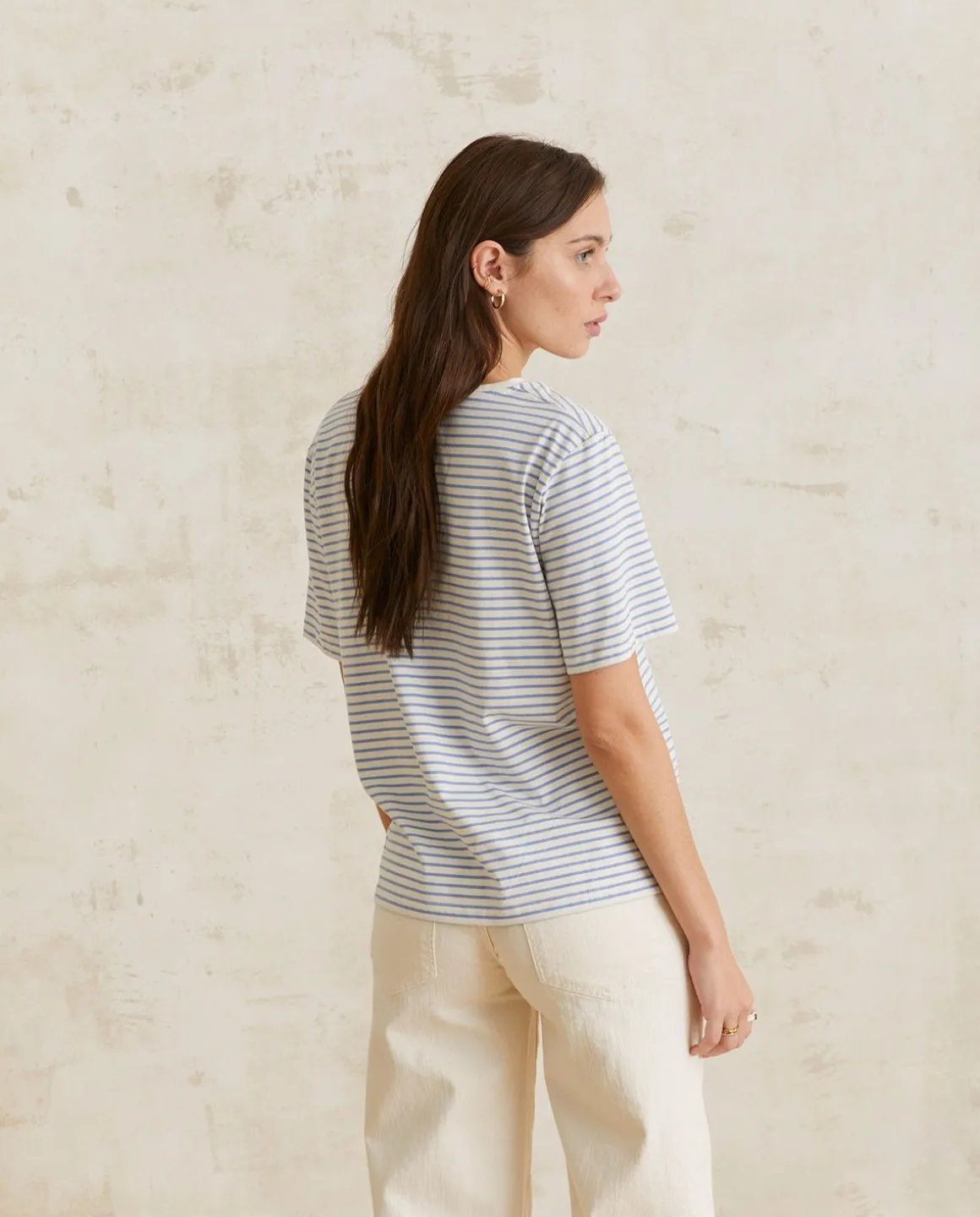 YERSE T- Shirts And Tops^Organic-Cotton T-Shirt Blue Stripes