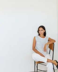 YERSE T- Shirts And Tops^Organic-Cotton T-Shirt Blue Stripes