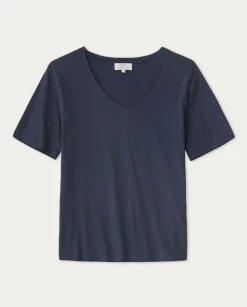 YERSE T- Shirts And Tops^Organic-Cotton T-Shirt Navy