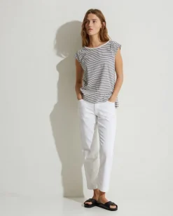 YERSE T- Shirts And Tops^Organic-Cotton T-Shirt Navy Stripes