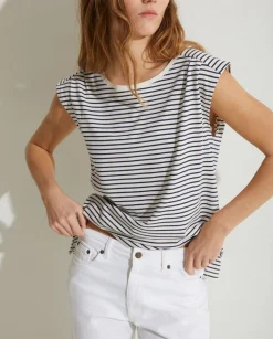YERSE T- Shirts And Tops^Organic-Cotton T-Shirt Navy Stripes