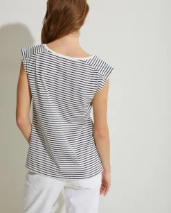 YERSE T- Shirts And Tops^Organic-Cotton T-Shirt Navy Stripes