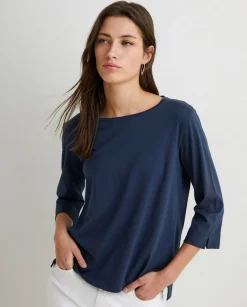 YERSE T- Shirts And Tops^Organic-Cotton T-Shirt Navy
