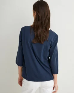 YERSE T- Shirts And Tops^Organic-Cotton T-Shirt Navy