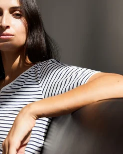 YERSE T- Shirts And Tops^Organic-Cotton T-Shirt Navy Stripes
