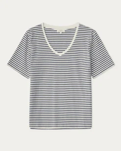 YERSE T- Shirts And Tops^Organic-Cotton T-Shirt Navy Stripes