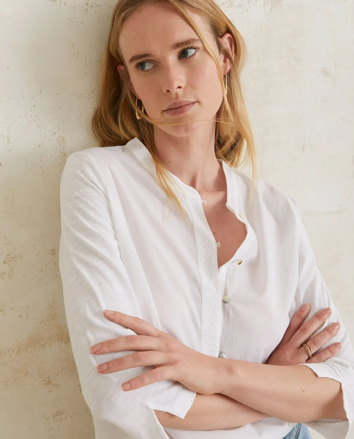 YERSE Shirts And Blouses^Organic-Cotton T-Shirt White