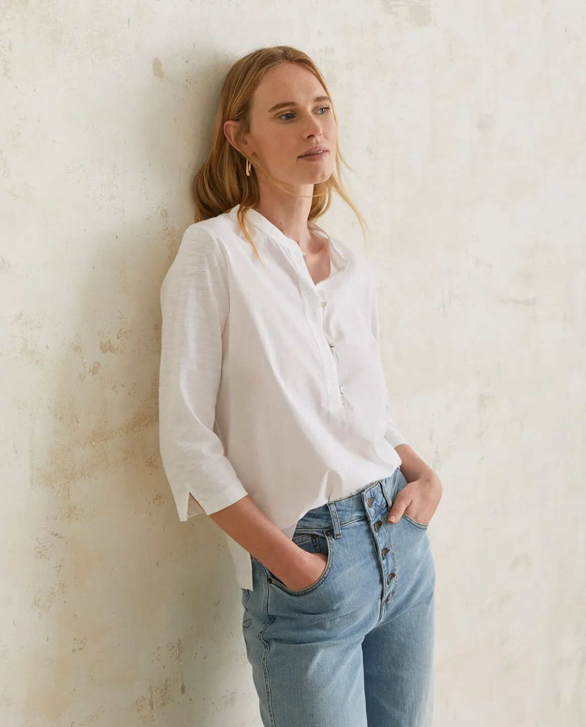 YERSE Shirts And Blouses^Organic-Cotton T-Shirt White