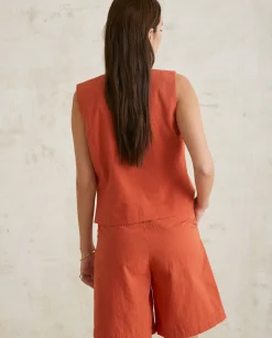 YERSE T- Shirts And Tops^Pinstripe Vest Orange