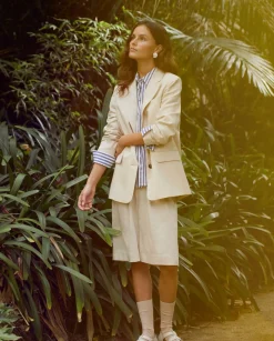 YERSE Trousers And Jeans^Pleated Bermuda Shorts Natural