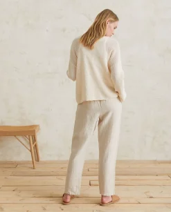 YERSE Trousers And Jeans^Pleated Linen Trousers Ecru