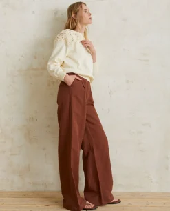 YERSE Sweaters & Cardigans^Pointelette Cotton Sweater Ecru