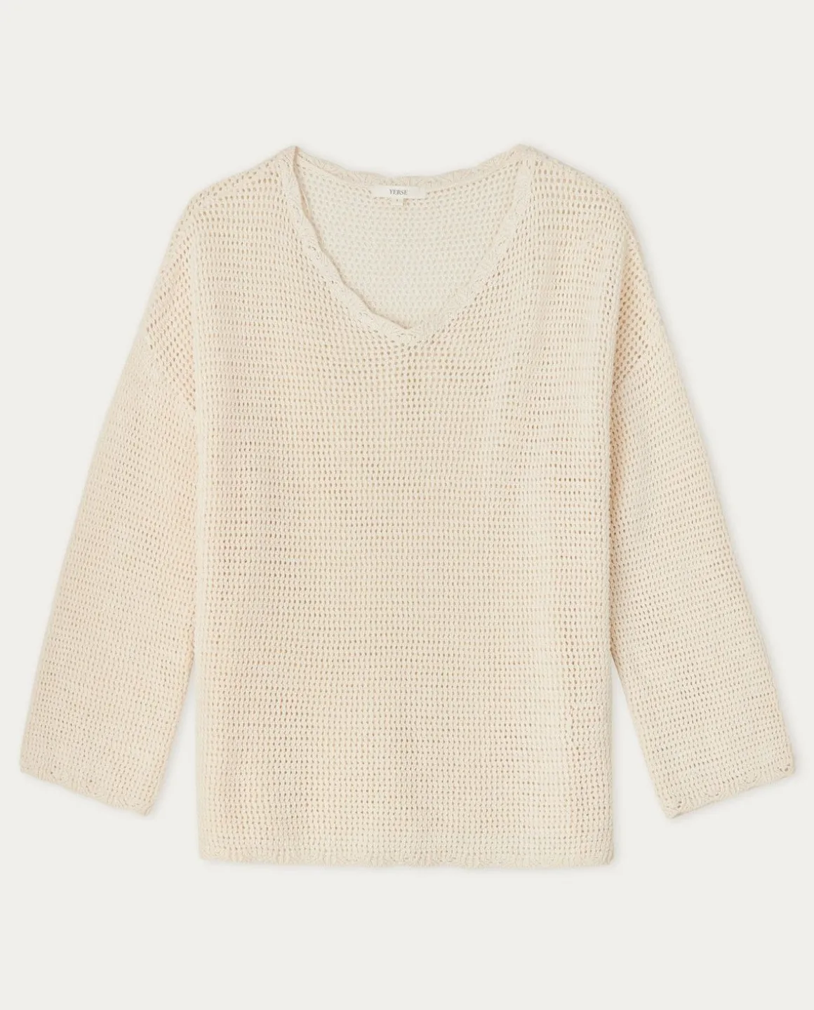 YERSE Sweaters & Cardigans^Pointelette Cotton Sweater Natural