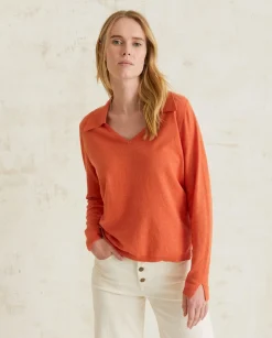 YERSE Sweaters & Cardigans^Polo Sweater Orange