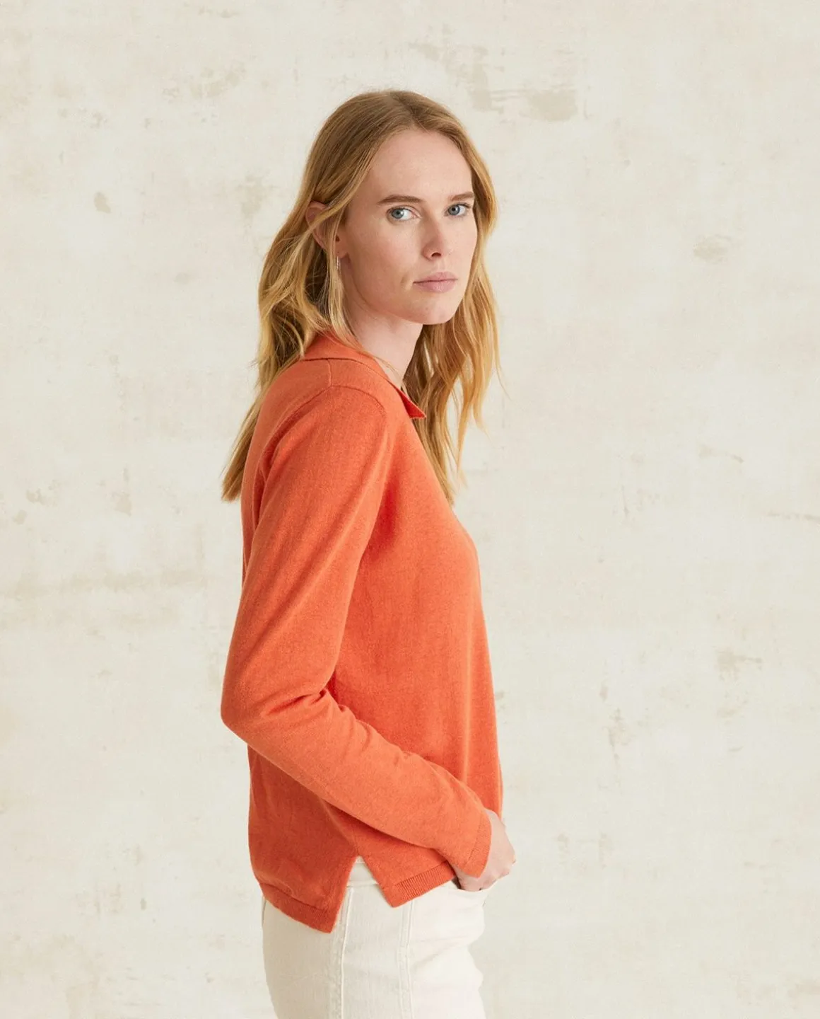 YERSE Sweaters & Cardigans^Polo Sweater Orange