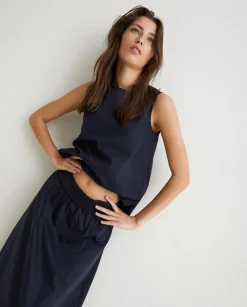 YERSE Shirts And Blouses^Popelin Top Navy