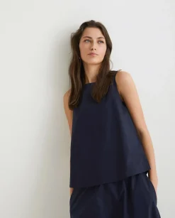 YERSE Shirts And Blouses^Popelin Top Navy