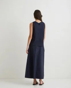YERSE Shirts And Blouses^Popelin Top Navy