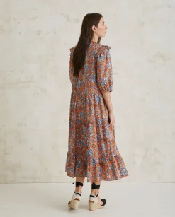 YERSE Dresses And Jumpsuits^Print Cotton Dress Orange