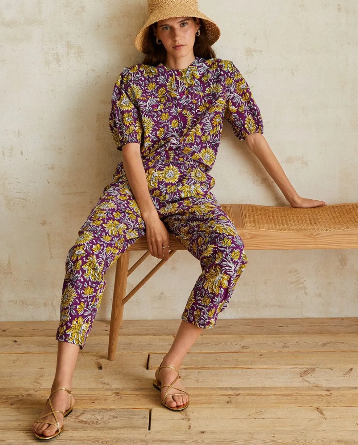YERSE Dresses And Jumpsuits^Print Cotton Jumpsuit Purple