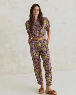 YERSE Dresses And Jumpsuits^Print Cotton Jumpsuit Purple