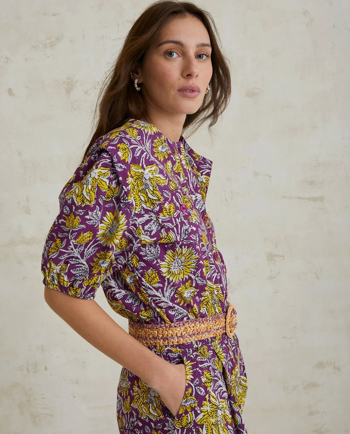 YERSE Dresses And Jumpsuits^Print Cotton Jumpsuit Purple