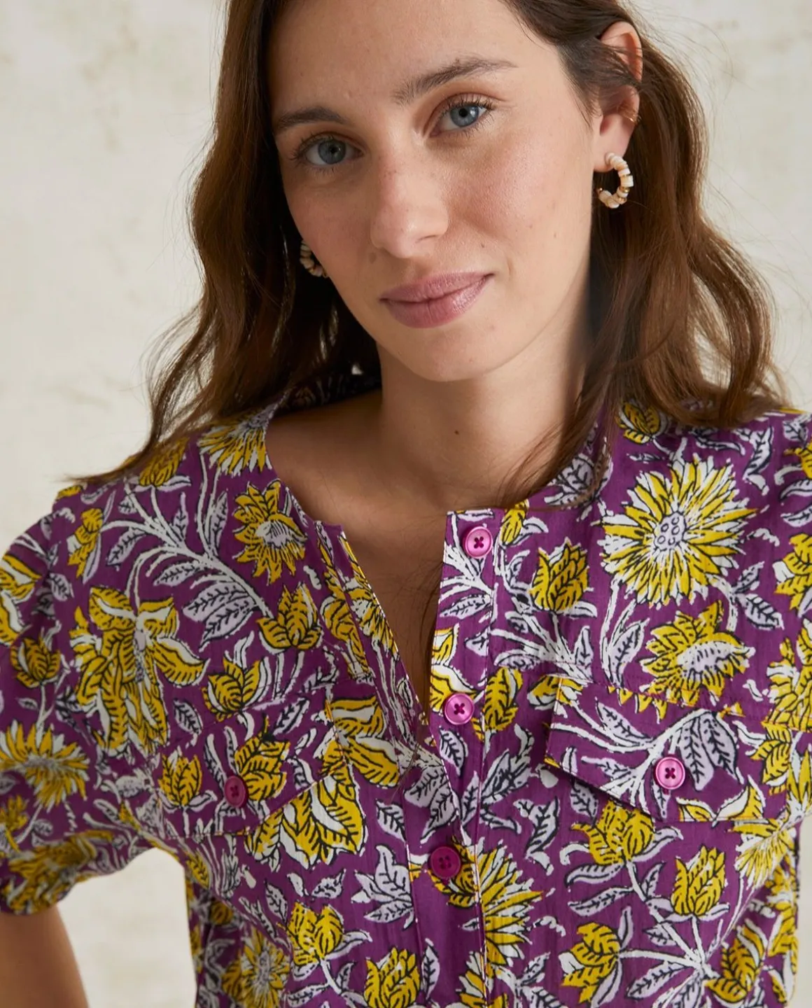 YERSE Dresses And Jumpsuits^Print Cotton Jumpsuit Purple
