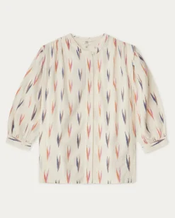 YERSE Shirts And Blouses^Print Cotton Shirt Ecru