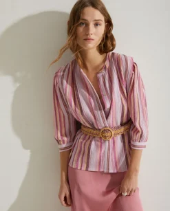 YERSE Shirts And Blouses^Print Cotton Shirt Malva
